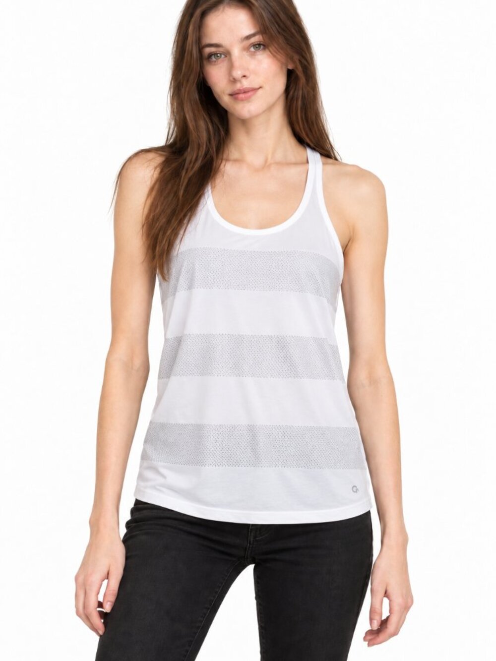 GapFit Women’s White Racerback Athletic Tank Top Size Large